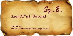 Szerémi Botond névjegykártya