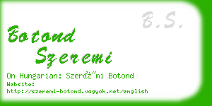 botond szeremi business card